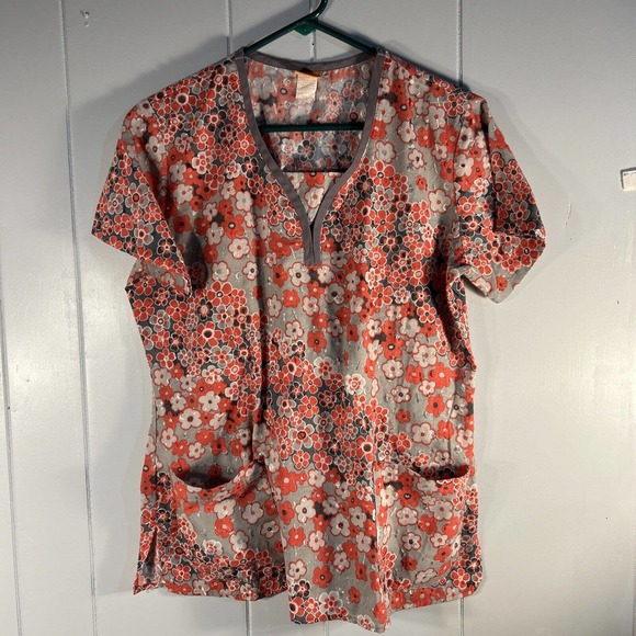 Top Chemisier Miss Me Brodé Fleurs Noires - Manches Longues, Col 2 Boutons, Taille M - Occasion TB état